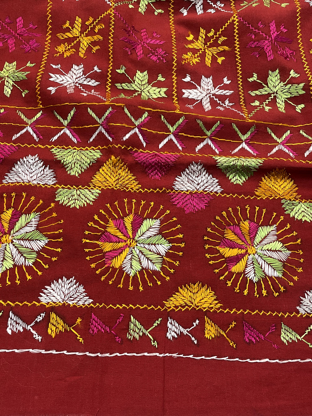 Hand embroidered traditional Punjabi Phulkari Bagh dupatta for women by The Amritsar Store in vibrant multicolor embroidery
