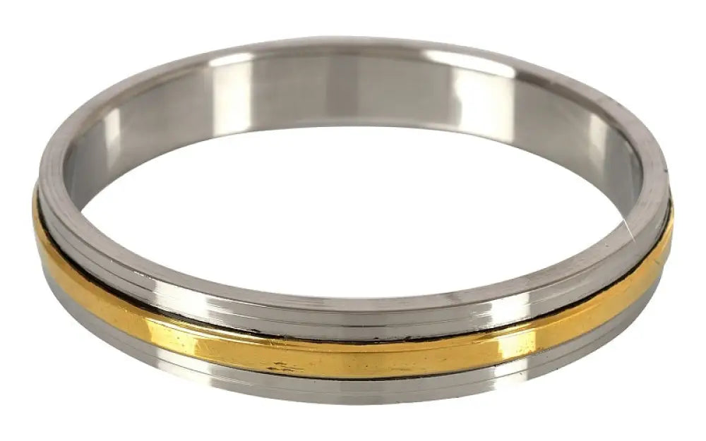 Punjabi men’s heavy 8mm Kada in stainless steel and brass by The Amritsar Store, thick traditional Sikh bangle for daily wear