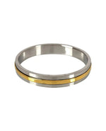 Punjabi men’s heavy 8mm Kada in stainless steel and brass by The Amritsar Store, thick traditional Sikh bangle for daily wear