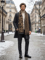 The Amritsar Store Leopard Print and Fendi-inspired Scarf (Reversible) - The Amritsar Store