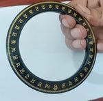 Sarbhloh metal Punjabi Kada with Gurmukhi wording and Khalsa symbol engraving by The Amritsar Store, traditional Sikh steel bangle for men