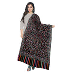 Classic Black Floral Kashmiri Shawl