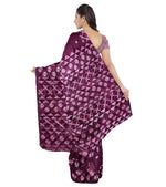 Phulkari Saree Hand Embroidered on Purple ,The Amritsar Store