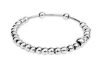 Simran Beads Stainless Steel Kada with 27 beads for men by The Amritsar Store, Punjabi Sikh kara bracelet in polished steel