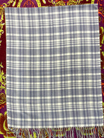 “The Amritsar Store classic grey and ivory check wool scarf, soft warm wool scarf