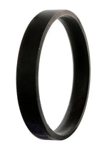 Black stainless steel plain kada bracelet with 0.2 inch thickness and smooth polished finish by The Amritsar Store