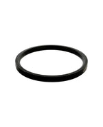 Black stainless steel plain kada bracelet with 0.2 inch thickness and smooth polished finish by The Amritsar Store