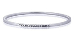 Stainless Steel Customized Personalized Ladies Kada (0.1 inch) – slim engraved steel bangle for women by The Amritsar Store