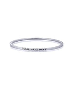 Stainless Steel Customized Personalized Ladies Kada (0.1 inch) – slim engraved steel bangle for women by The Amritsar Store