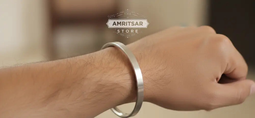 Men’s plain stainless steel Punjabi Kada 0.2 inch thickness, customizable Sikh steel bangle by The Amritsar Store