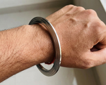 Stainless Steel Punjabi Chakri Kada for men with traditional Sikh design, durable polished steel finish by The Amritsar Store