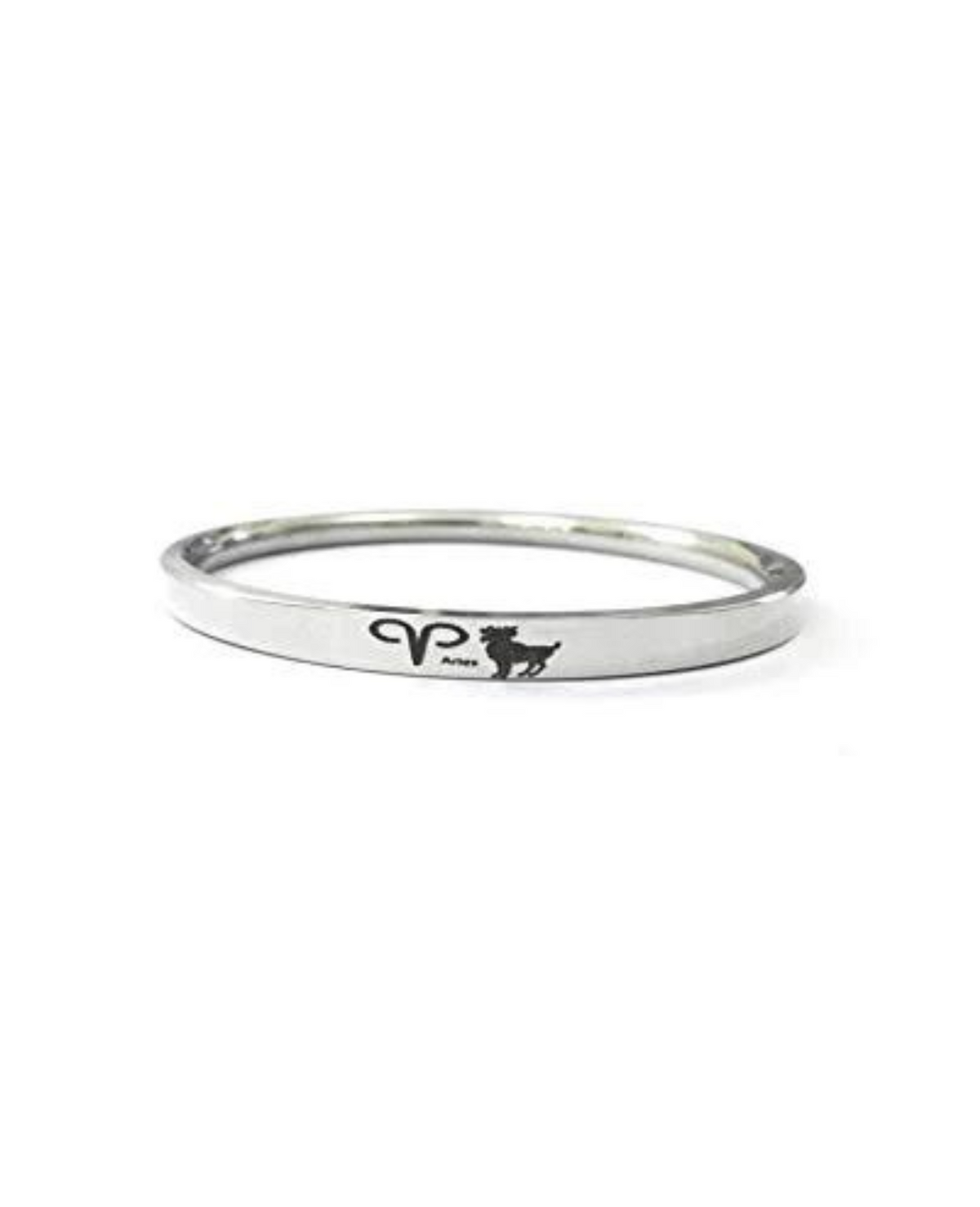 Stainless Steel Sun Sign Unisex Punjabi Kada with engraved zodiac symbol by The Amritsar Store, sleek silver finish bracelet for men and women