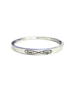 Unisex stainless steel infinity symbol customised kada by The Amritsar Store, sleek polished finish bracelet suitable for daily wear and gifting