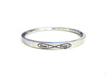 Unisex stainless steel infinity symbol customised kada by The Amritsar Store, sleek polished finish bracelet suitable for daily wear and gifting