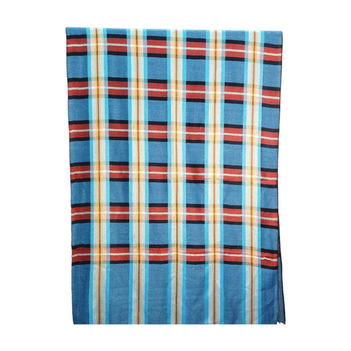 Women Scarf, Multicolor Bamboo Silk Scarf, Soft & Fine Quality with Check Pattern All Season Stole Size 2.00 x 0.70 Mtr Weight 120 Grams - The Amritsar Store