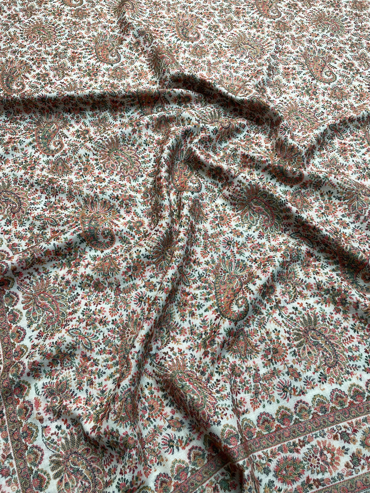 "The Amritsar Store Men's Fine Wool Kani Shawl with Intricate Paisley Pattern – Soft and Luxurious Winter Wear"