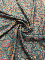 "The Amritsar Store Black Kashmiri Jaal Shawl with Intricate Multicolor Floral and Paisley Design"