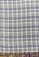 “The Amritsar Store classic grey and ivory check wool scarf, soft warm wool scarf
