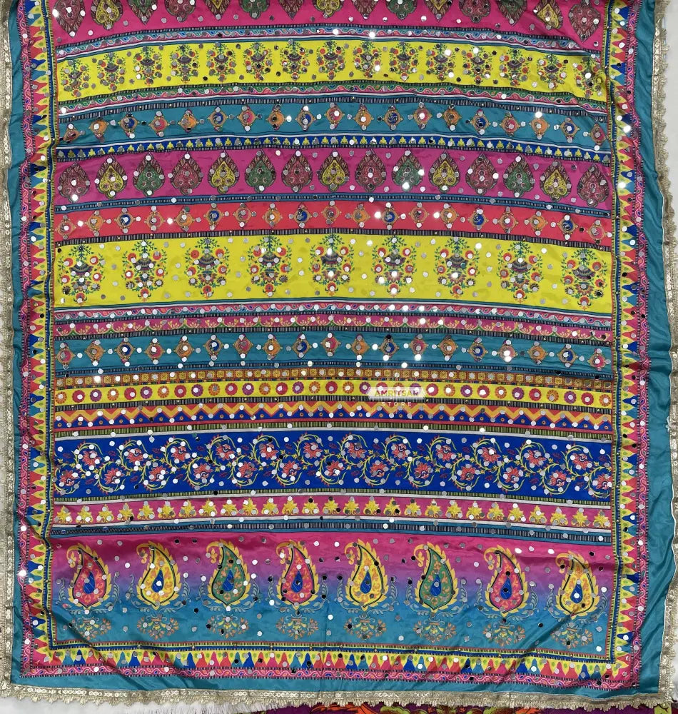 The Amritsar Store embellished dupatta with mirror and stone work detailing, traditional ethnic designer dupatta for women