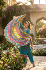 The Amritsar Store embellished dupatta with mirror and stone work detailing, traditional ethnic designer dupatta for women