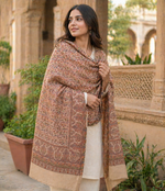 "The Amritsar Store Fine Wool Jaal Weave Shawl – Intricate Paisley Design