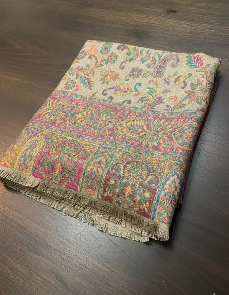 The Amritsar Store Men’s Extra Fine Wool Shawl – Colorful Paisley Design, Shawl For Men - The Amritsar Store