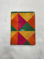 Multicolor geometric pattern handmade fabric cover diary by The Amritsar Store