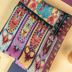 The Amritsar Store Pashmina Kalamkari Shawl – Hand Embroidered Multicolor Kashmiri Wool Shawl for Women