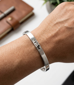 Stainless Steel Sun Sign Unisex Punjabi Kada with engraved zodiac symbol by The Amritsar Store, sleek silver finish bracelet for men and women