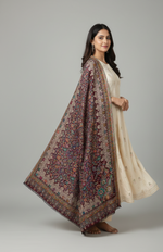 The Amritsar Store Timeless Woven Modal Stole with Luxe Zari Border