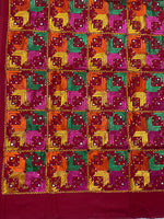Hand embroidered Punjabi Phulkari Bagh dupatta with mirror work for women by The Amritsar Store featuring traditional ethnic craftsmanship