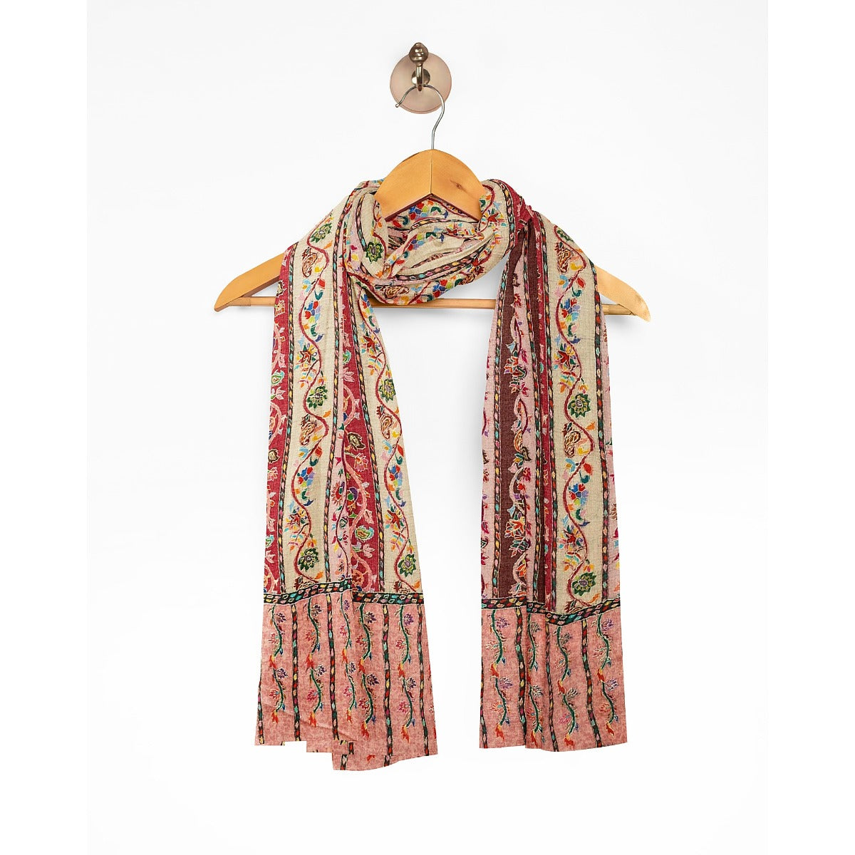 Women's Shawl, Heritage Collection Kalamkari Kashmiri Shawl, Pashmina Shawl For Women, Large Wrap Shawl For Women & Men - The Amritsar Store