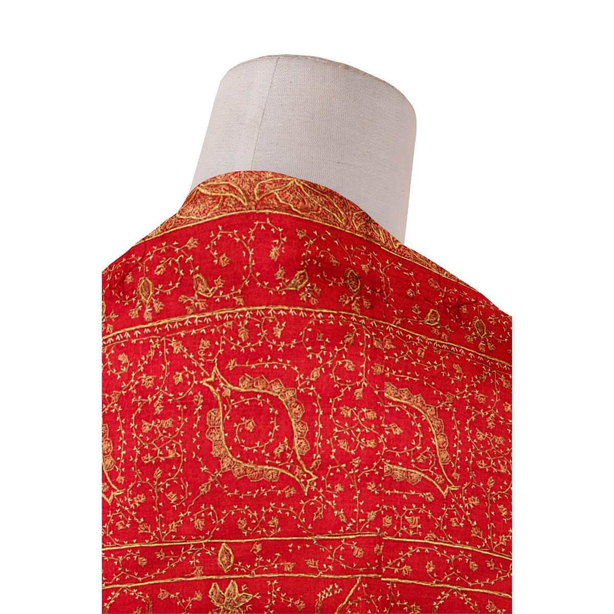 Women's Red Shawl, Sozni Hand Embroidered Pashmina Shawl For Women, Soft Women Wraps, Heritage Shawls, Large Wool Wrap, Authentic Kashmiri Shawls - The Amritsar Store