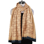 Women's Black Shawl, Needle Embroidery Kashmiri Shawl for women, Full Heavy Embroidery Shawl, Pure Wool Shawl with Sozni Embroidery - The Amritsar Store