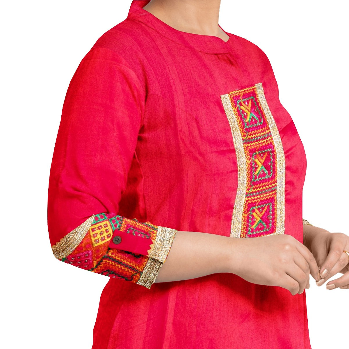Punjabi Phulkari Suit Designer Salwar Kameez Collection By The Amritsar Store Size 5.00 Mtr - The Amritsar Store