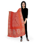Womens Kani Zari Stole, Navy Blue, Kashmiri Paisley Stole for Women Bamboo Silk Blended, Traditional Weave, Soft and Warm, Perfect Gift For Loved Ones - The Amritsar Store