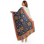 Women's Shawl, Heritage Collection Kashmiri Kalamkari Shawl, Rich Look Self Weave Kani Shawl, Faux Wool Shawl, Pashmina Shawl Bridal Gift, Shawl For Women - The Amritsar Store