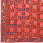 Red Phulkari Dupatta With Multicolor Embroidery by The Amritsar Store - The Amritsar Store