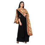 Classic Phulkari Dupatta In Golden Color With Red Embroidery by The Amritsar Store - The Amritsar Store