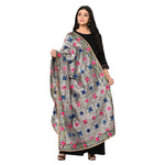 Sophisticated All Season Grey Phulkari Dupatta by The Amritsar Store - The Amritsar Store