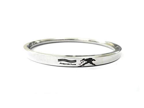 Stainless Steel Sun Sign Unisex Punjabi Kada with engraved zodiac symbol by The Amritsar Store, sleek silver finish bracelet for men and women