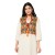 Red Phulkari Kantha Embroidery Multicolor Free Size Jacket with front Tassel