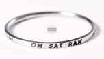 Punjabi Mens Kada Stainless Steel Laser Marked With "Om Sai Ram" by The Amritsar Store 