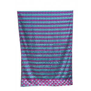 Phulkari Dupatta in Turquoise Green With Bagh Hand Embroidery
