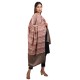 Kashmiri Shawl Stripes Shawl Woven Blended Wool 80 Inches x 43 Inches Light Weight Shawl With Self Paisleys On The Edges