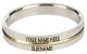 Stainless Steel With Thin Brass Line Customized Personalized Mens Kada - 10 Mm Thick by The Amritsar Store 