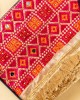 Magenta Phulkari Dupatta With Four Side Golden Lace & Mirror Work By The Amritsar Store