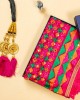 Phulkari Dupatta in Classic Magenta featuring Multicolour Handcrafted Embroidery