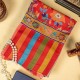 Kashmir Stole For Women Multicolored Kalamkari Hand Embroidery Blended Wool Scraf 