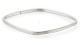 Square Ladies Kada (Steel, Silver Color) 2 mm thickness by The Amritsar Store